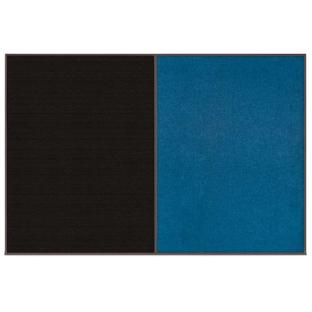 United Visual Products Enclosed Corkboard, 1 Door, 72"x36", 4" Fra UV3404-SATIN-SURF